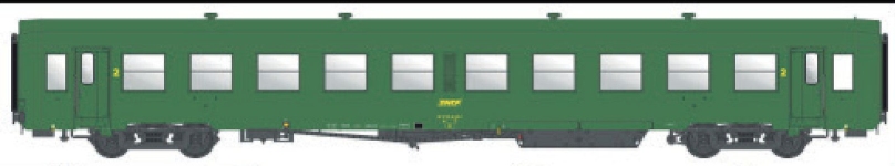 L.S. Models MW40031 - H0 - Personenwagen U62, 2. Kl., SNCF, Ep. IV